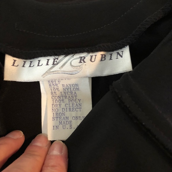 Lillie Rubin vintage gown with rhinestones, size M - Picture 5 of 8